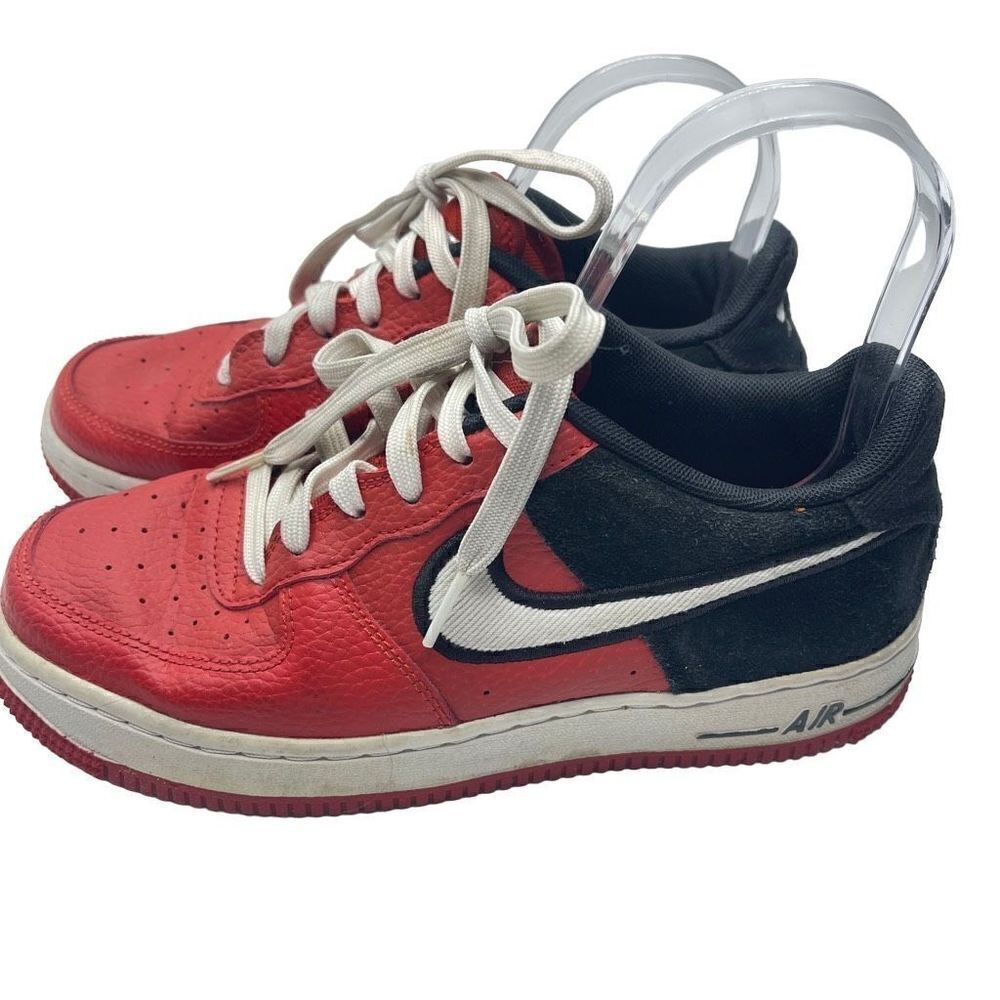 Nike Kids Sneaker Shoes Air Force 1 Low Mystic Athletic Red Black Size 5Y